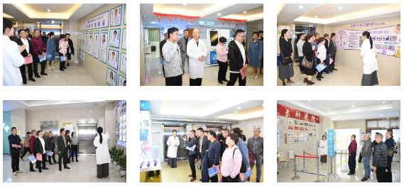 与会人员参观医院